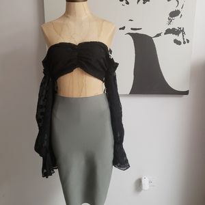 Fashion Nova Women's Cold Shoulder Crop Top